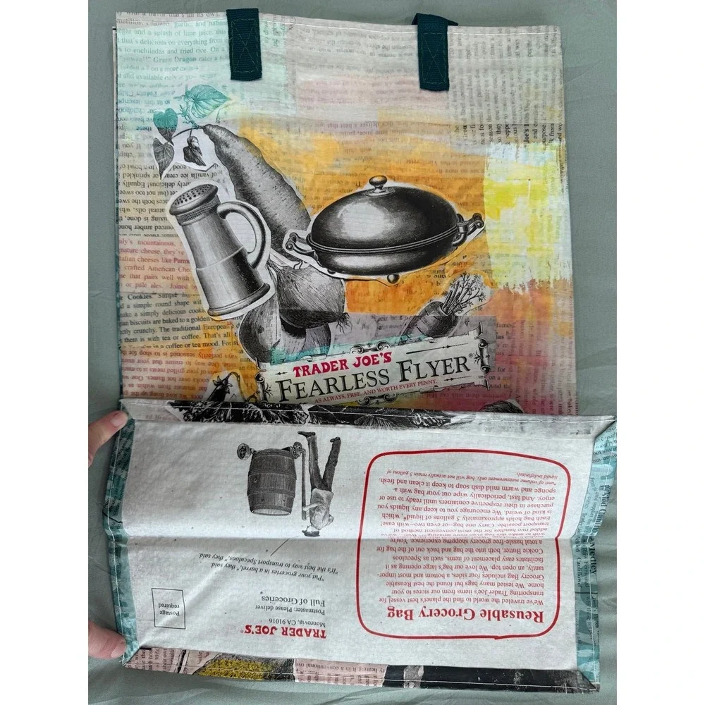 Trader Joe's Fearless Flyer Reusable Tote‎ Bag Collage Design (2025)